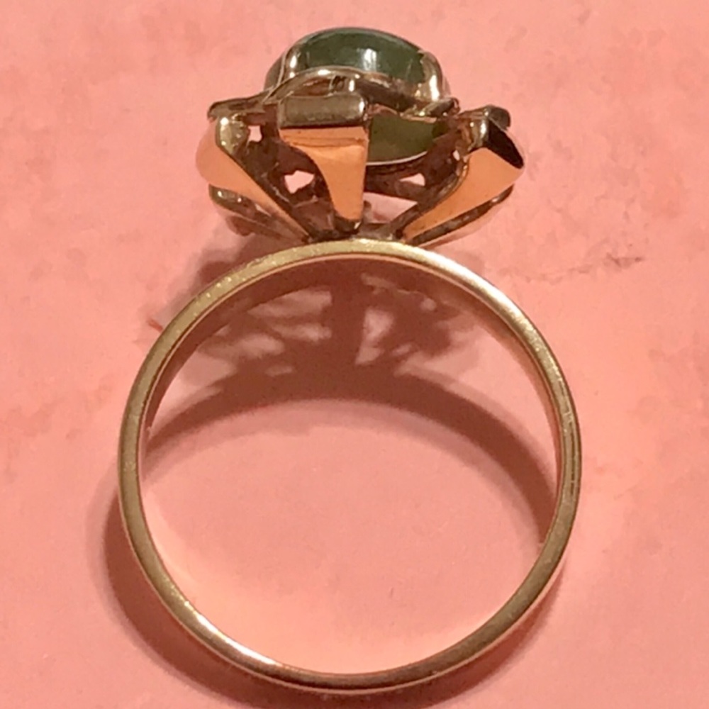❌❌❌SOLD❌❌❌ANTIQUE NATURAL JADE 10 KT YELLOW - Picture 13 of 13